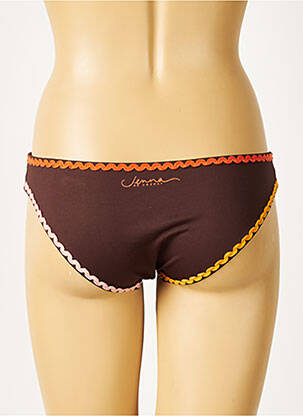 Bas de maillot de bain micro fibres culotte marron JENNA DE ROSNAY femme