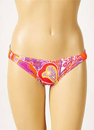 Bas de maillot de bain imprimé fleurs culotte orange RASUREL femme