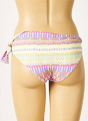 Bas de maillot de bain imprimé fantaisie culotte jaune KIWI femme