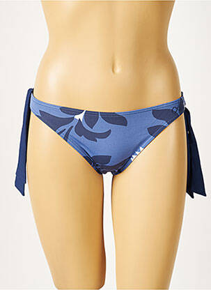 Bas de maillot de bain imprimé fleurs culotte bleu LIVIA femme