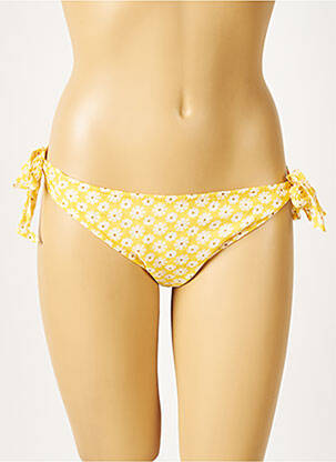 Bas de maillot de bain imprimé fleurs culotte jaune SOUN femme