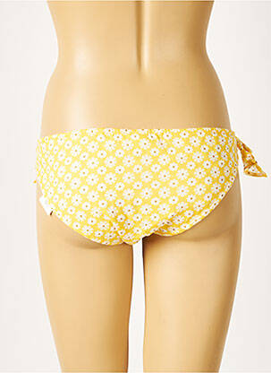 Bas de maillot de bain imprimé fleurs culotte jaune SOUN femme