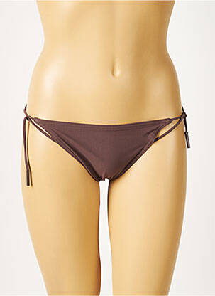 Bas de maillot de bain micro fibres culotte marron CALVIN KLEIN femme