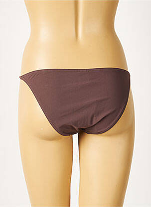 Bas de maillot de bain micro fibres culotte marron CALVIN KLEIN femme