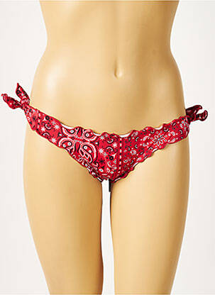 Bas de maillot de bain imprimé fleurs culotte rouge SUNDEK femme