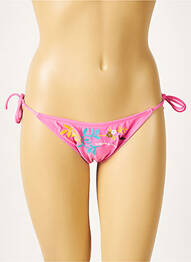 Bas de maillot de bain micro fibres culotte rose MOSCHINO femme
