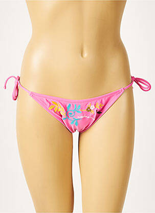 Bas de maillot de bain micro fibres culotte rose MOSCHINO femme