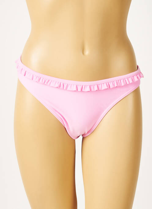 Bas de maillot de bain micro fibres culotte rose NAF NAF femme
