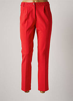 Pantalon droit rouge LESLIE pour femme