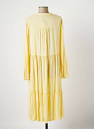 Robe mi-longue manches longues manches longues jaune B.YOUNG femme