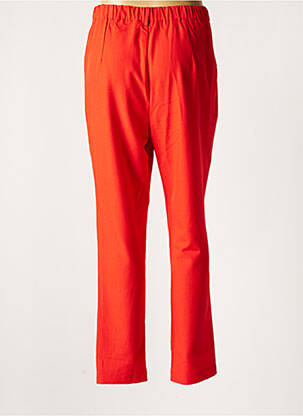 Pantalon chino fermeture zippée sous rabat boutonné taille normale orange DEELUXE femme