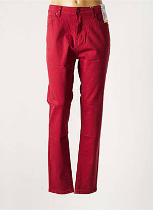 Jeans coupe slim rouge QUATRE VINGT JOURS pour femme