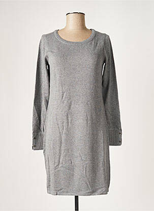 Robe pull stretch manches longues gris EDC femme