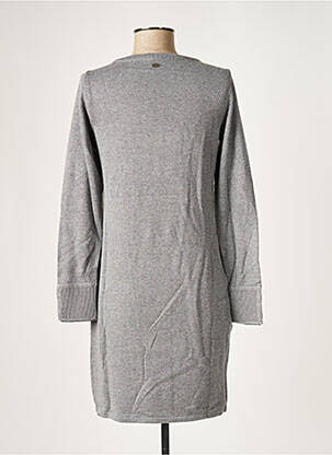 Robe pull stretch manches longues gris EDC femme
