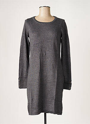 Robe pull stretch manches longues gris EDC femme