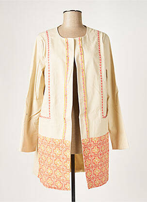 Veste casual col rond beige LA FIANCEE DU MEKONG femme