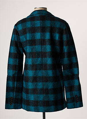 Manteau court coupe droite sans capuche bleu APRIL 77 femme
