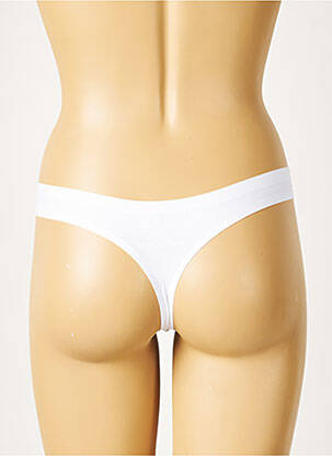 Tanga micro fibres blanc HANA femme