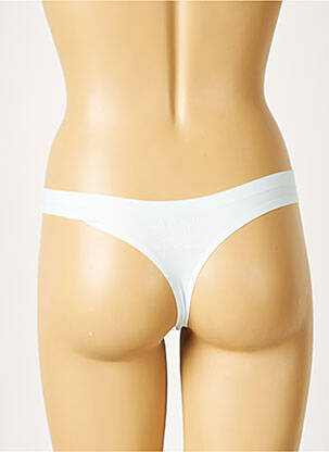 Tanga micro fibres bleu HANA femme