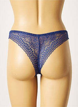 Culotte tissage satiné bleu ROSA JUNIO femme