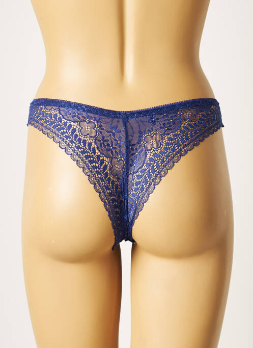 Culotte tissage satiné bleu ROSA JUNIO femme