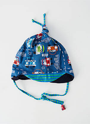 Bonnet imprimé fantaisie bleu MAXIMO garçon