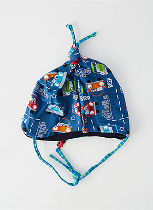 Bonnet imprimé fantaisie bleu MAXIMO garçon