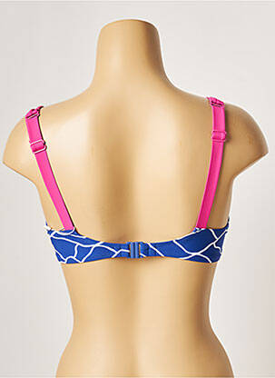 Haut de maillot de bain bretelles élastiquées ajustables bleu BELCOR femme