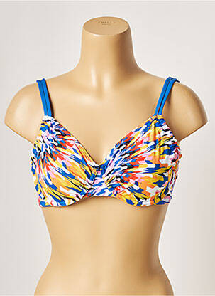 Haut de maillot de bain bretelles élastiquées ajustables bleu BESTFORM femme