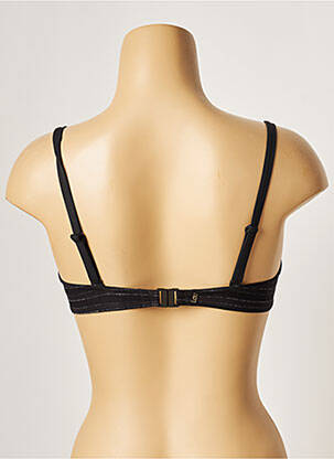 Haut de maillot de bain bretelles élastiquées ajustables noir LOU femme