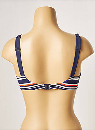 Haut de maillot de bain stretch haut soutien-gorge emboitant bleu BESTFORM femme