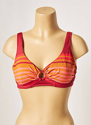 Haut de maillot de bain stretch haut soutien-gorge emboitant rose LOU femme