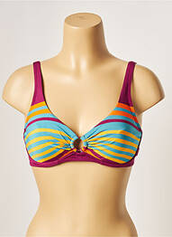 Haut de maillot de bain stretch haut soutien-gorge emboitant violet LOU femme