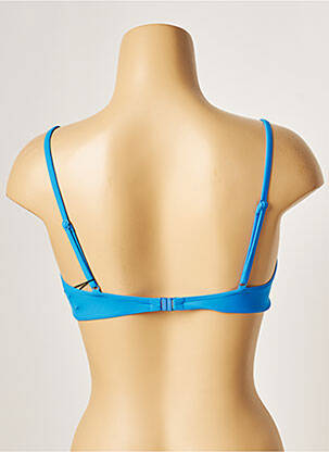 Haut de maillot de bain stretch haut soutien-gorge emboitant bleu LOU femme