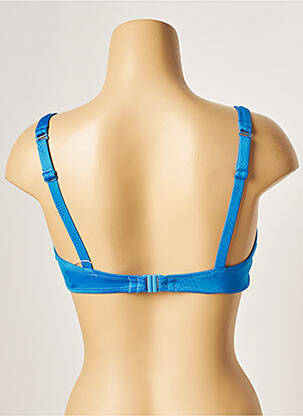 Haut de maillot de bain stretch haut soutien-gorge emboitant bleu BELCOR femme