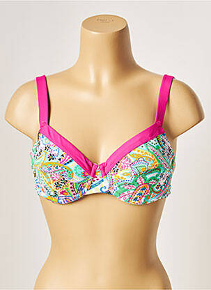 Haut de maillot de bain stretch haut soutien-gorge emboitant rose BESTFORM femme