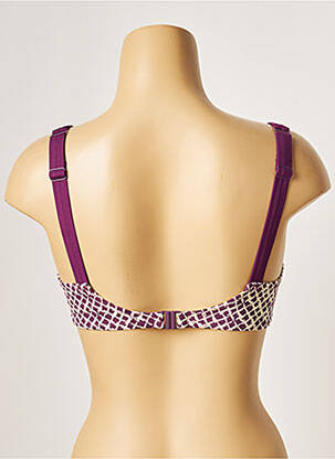 Haut de maillot de bain stretch haut soutien-gorge emboitant violet BESTFORM femme