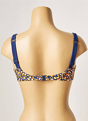 Haut de maillot de bain stretch haut soutien-gorge emboitant bleu BESTFORM femme
