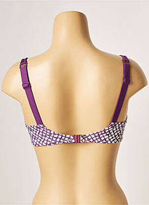 Haut de maillot de bain stretch haut soutien-gorge emboitant violet BESTFORM femme