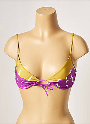 Haut de maillot de bain stretch haut soutien-gorge emboitant violet LOU femme