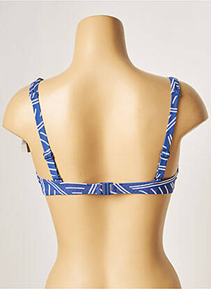 Haut de maillot de bain stretch haut soutien-gorge emboitant bleu BESTFORM femme