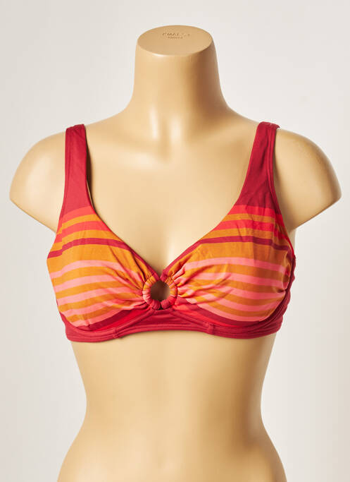 Haut de maillot de bain stretch haut soutien-gorge emboitant rose LOU femme