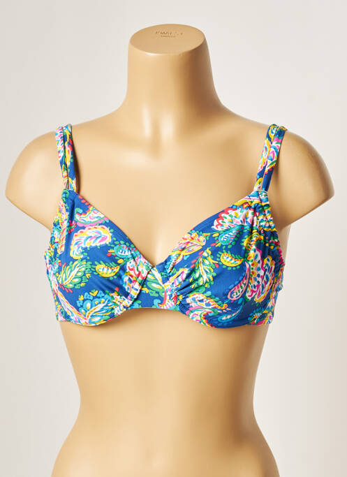 Haut de maillot de bain stretch bleu BELCOR femme