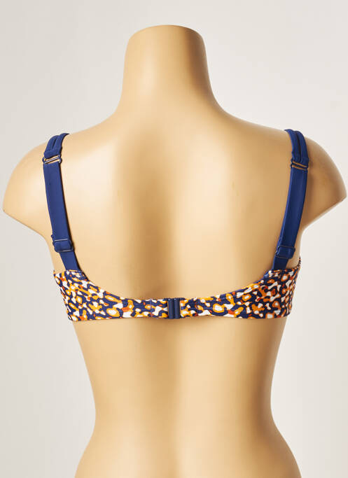 Haut de maillot de bain stretch haut soutien-gorge emboitant bleu BESTFORM femme