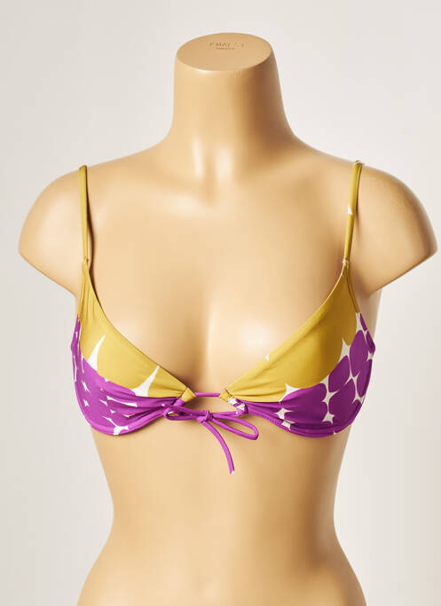 Haut de maillot de bain stretch haut soutien-gorge emboitant violet LOU femme