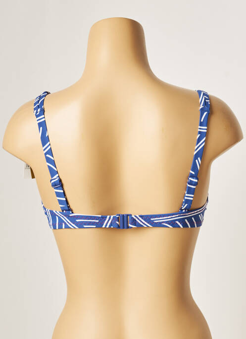 Haut de maillot de bain stretch haut soutien-gorge emboitant bleu BESTFORM femme