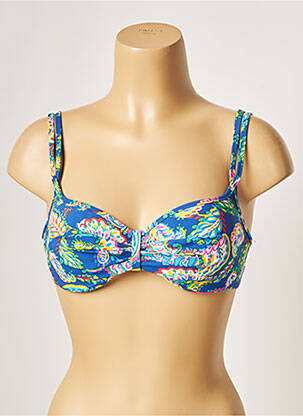 Haut de maillot de bain haut soutien-gorge moulé haut soutien-gorge moulé bleu BELCOR femme