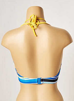 Haut de maillot de bain fermeture liens à nouer haut soutien-gorge moulé bleu BESTFORM femme