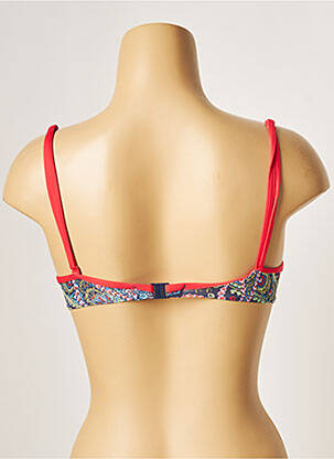 Haut de maillot de bain bretelles élastiquées ajustables haut soutien-gorge push-up bleu CHERRY BEACH femme