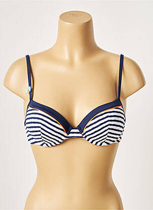 Haut de maillot de bain haut soutien-gorge moulé haut soutien-gorge moulé bleu CHERRY BEACH femme